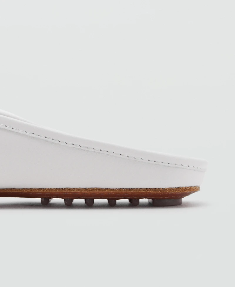 Mango Women's Leather Flat Shoes