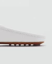 Mango Women's Leather Flat Shoes