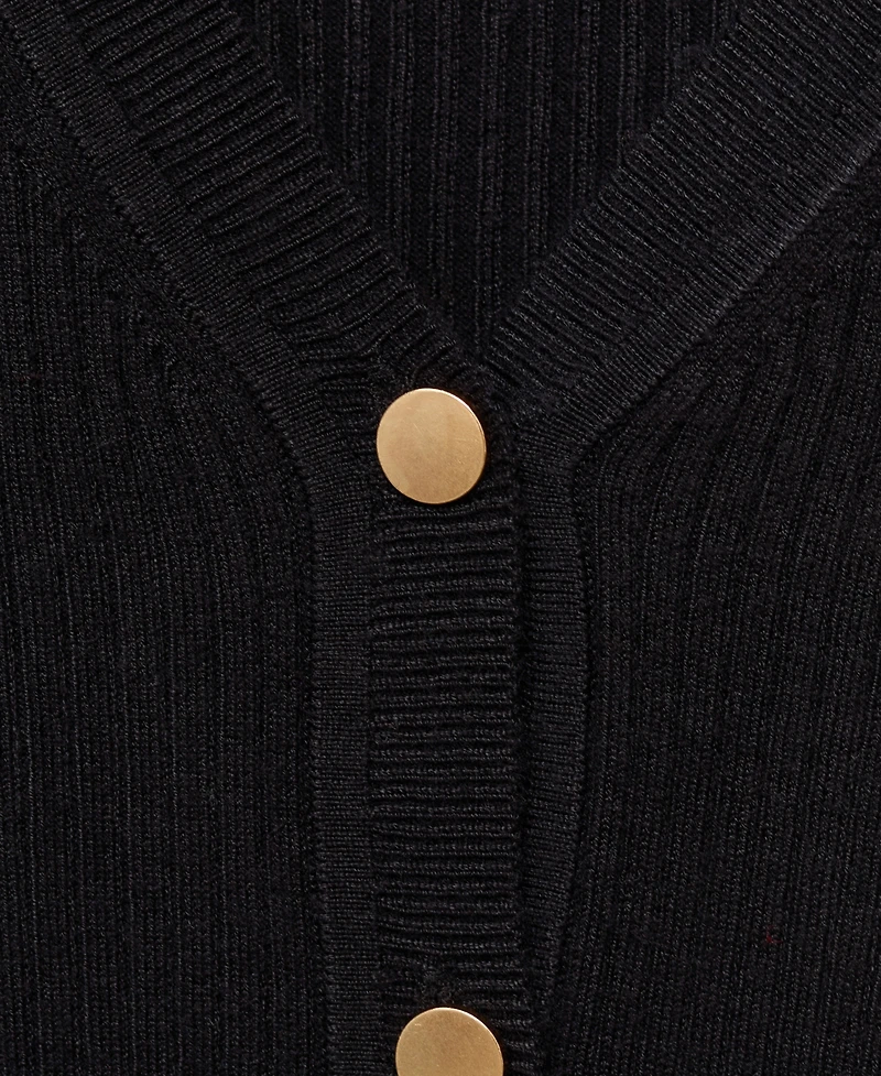 Mango Women's Ribbed Buttoned Cardigan
