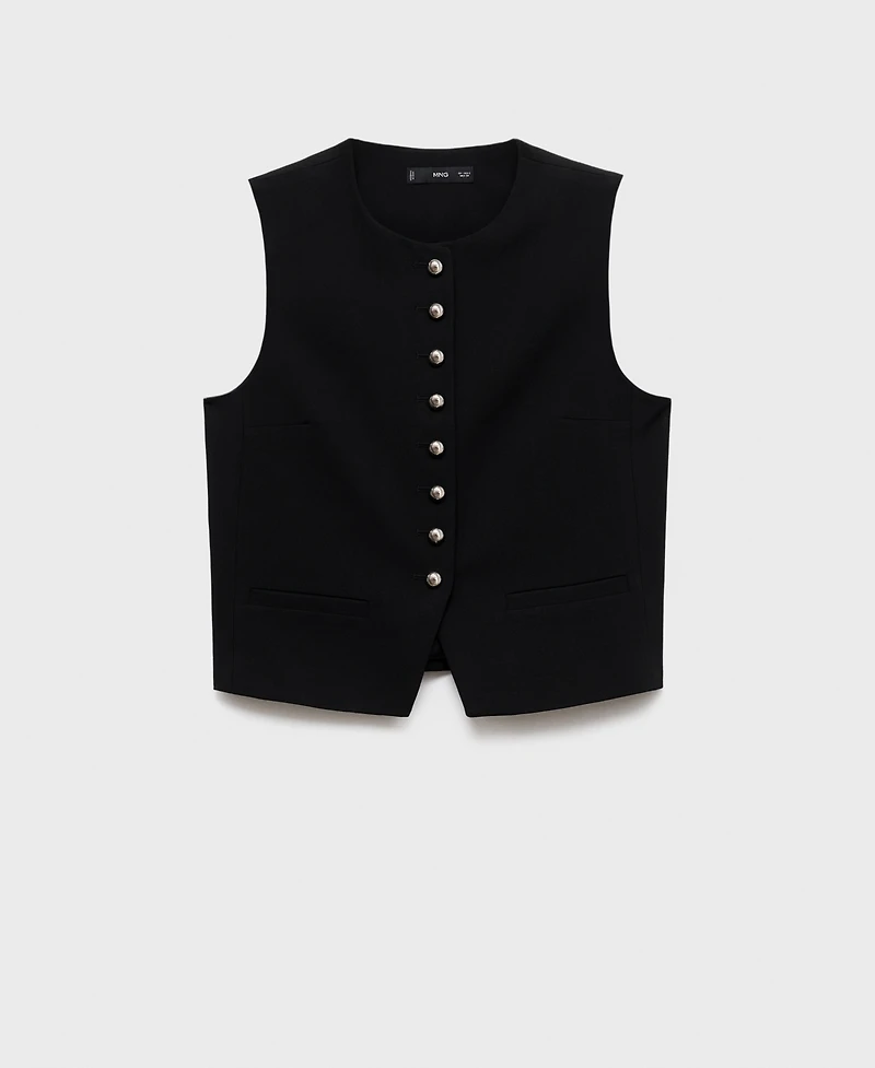 Mango Women's Jewel Buttons Vest
