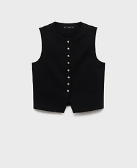 Mango Women's Jewel Buttons Vest