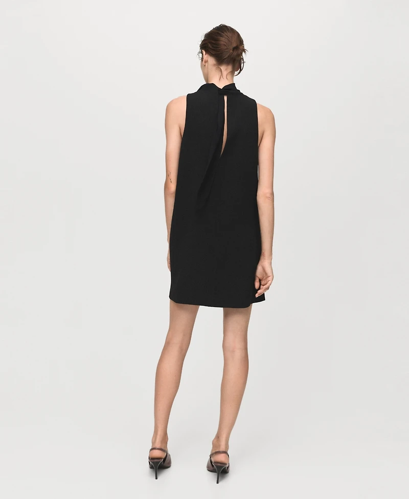 Mango Women's Bow Cut-Out Detail Short Dress