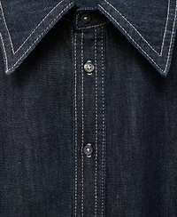 Mango Women's Seams Detail Denim Shirt