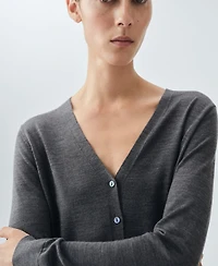 Mango Women's Wool V-Neck Cardigan