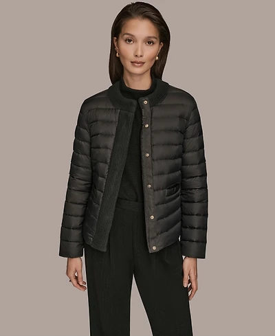 Donna Karan Weekend Women's Collared Puffer Jacket