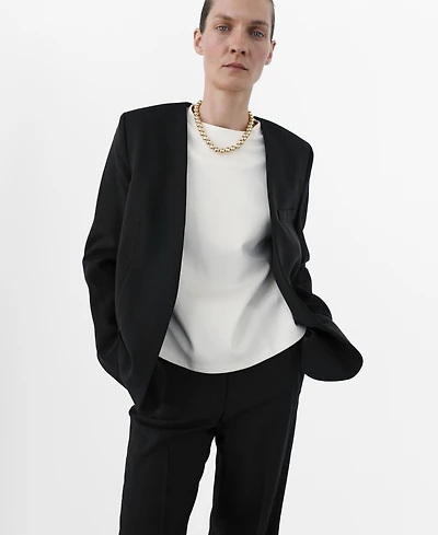 Mango Women's Without Lapels Suit Jacket