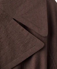 Mango Women's Long Virgin Wool Trench Coat