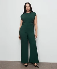 Mango Women's Ruched Long Jumpsuit