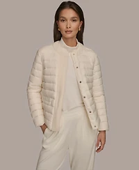 Donna Karan Weekend Women's Collared Puffer Jacket
