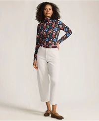 Lands' End Women's Corduroy High Rise Barrel Leg Ankle Pants