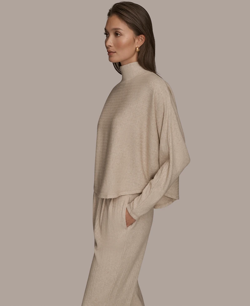 Donna Karan Weekend Women's Mock Neck Crop Top
