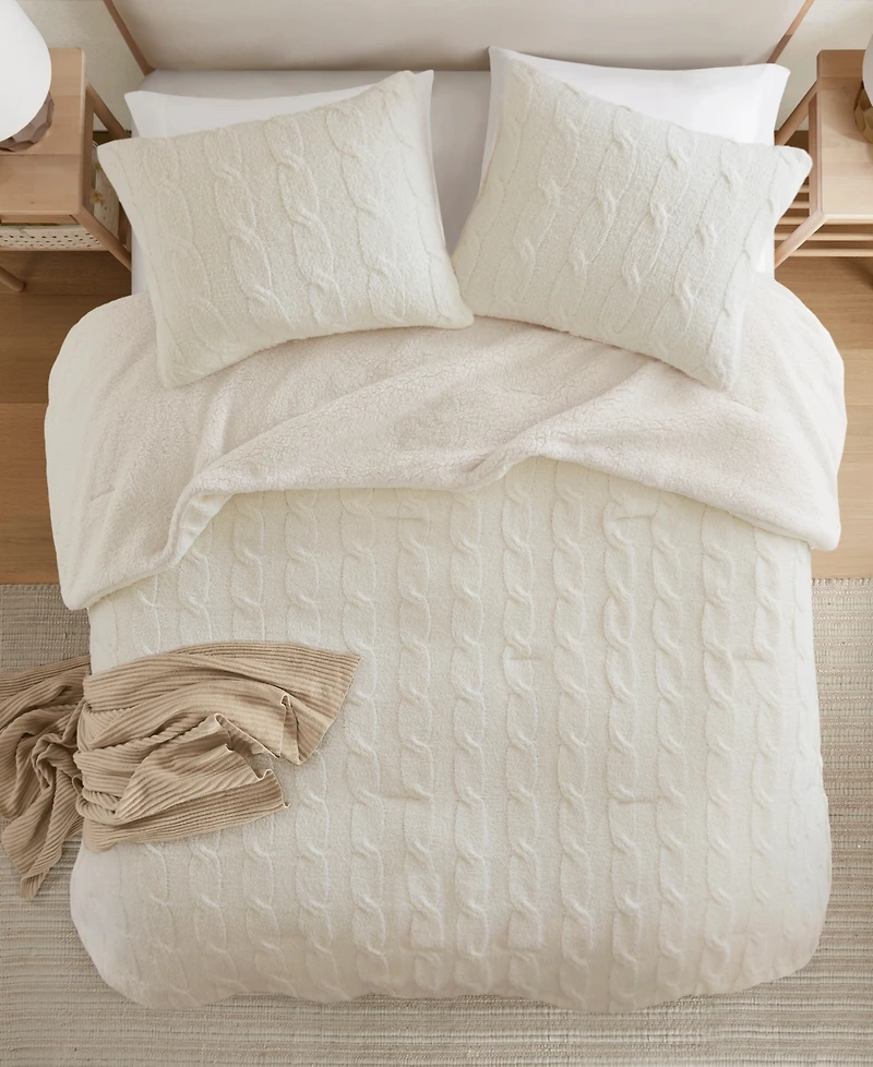 Madison Park Riordan Waffle Knit Chenille -Pc. Comforter Set