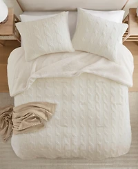 Madison Park Riordan Waffle Knit Chenille -Pc. Comforter Set
