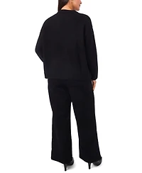 Vince Camuto Plus Size Flower Motif Crewneck Sweater