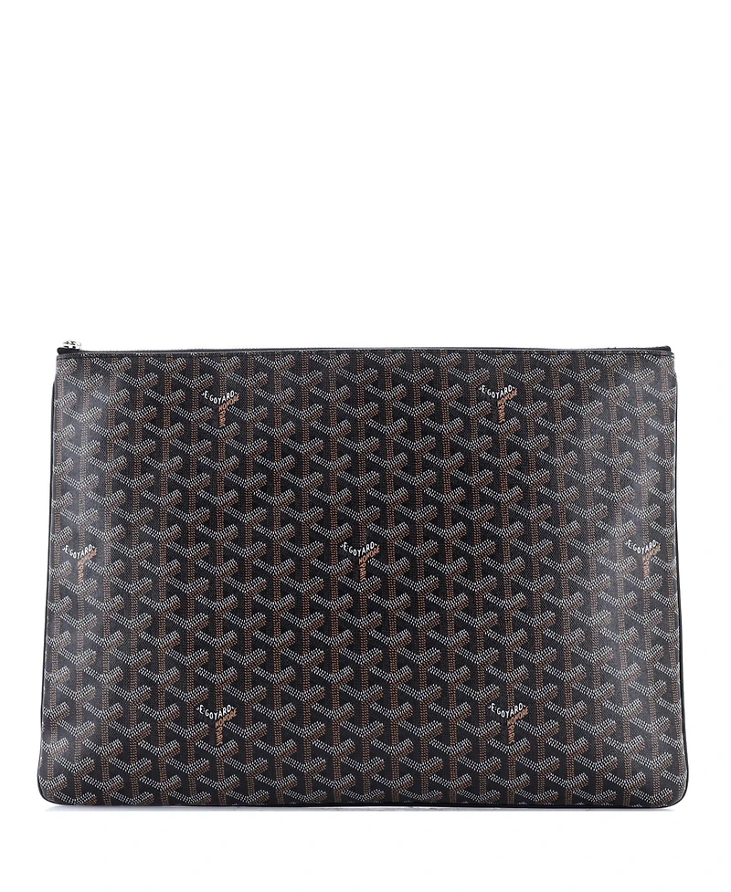 Pre-Owned Goyard Gm Senat Zip Pouch Coated Canvas