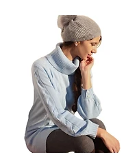 Bellemere New York Women's Cashmere Turtleneck Mini-Sweater