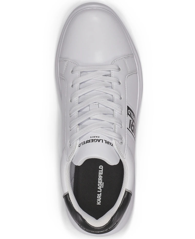 Karl Lagerfeld Paris Men's Side Logo Plain Toe Sneakers