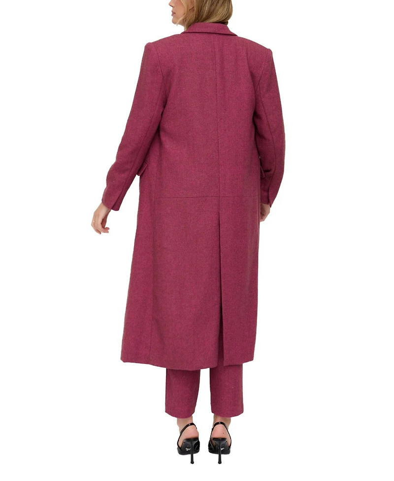 Lily and Lionel London Women's Jakki Tailored Herringbone Print Coat