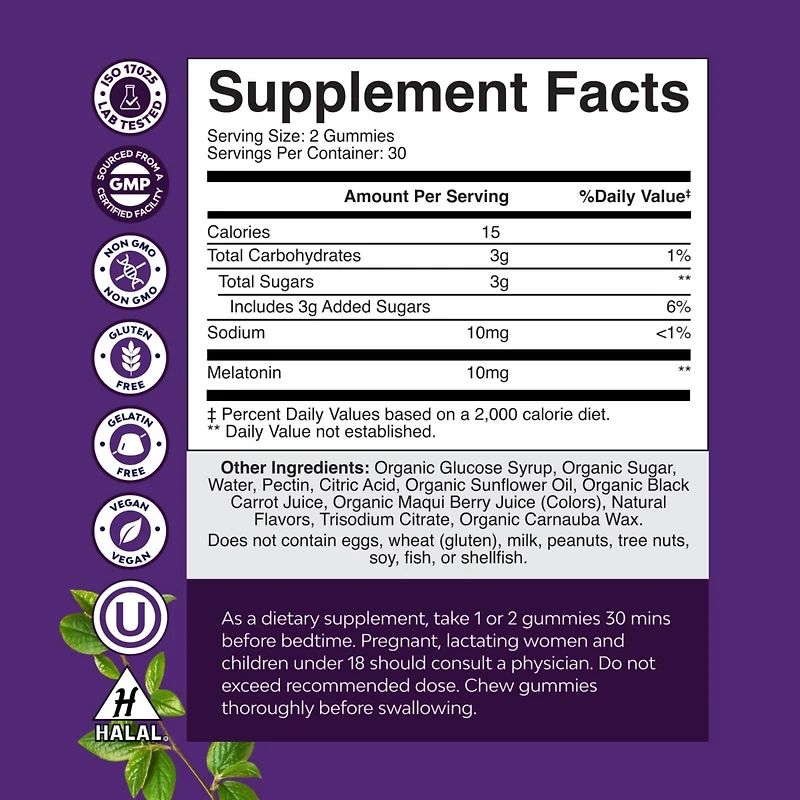 Melatonin 10mg gummies , Raspberry flavors, 60ct