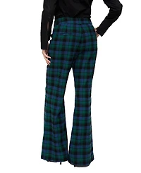 Lily and Lionel London Women's Zena Flared Prince Of Wales Check Print Trouser