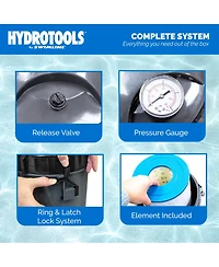 Swimline HydroTools 50 Sq Ft Sure Flo Cartridge Pool Filter Tank and Elements