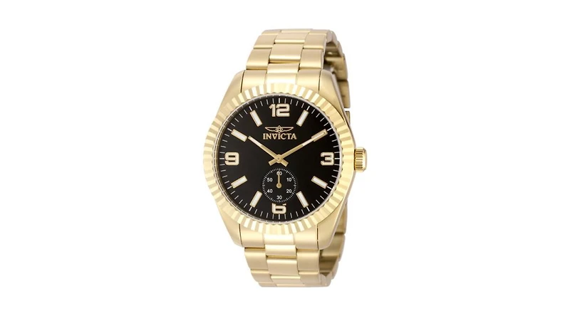 Invicta Men's Specialty Quartz Multifunction Black Dial Watch