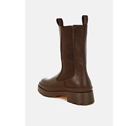 Womens jolt elasticated gussets lug sole boots