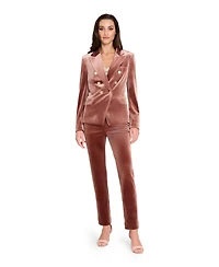 Tahari Asl Women's Velvet Lapel Collar Blazer