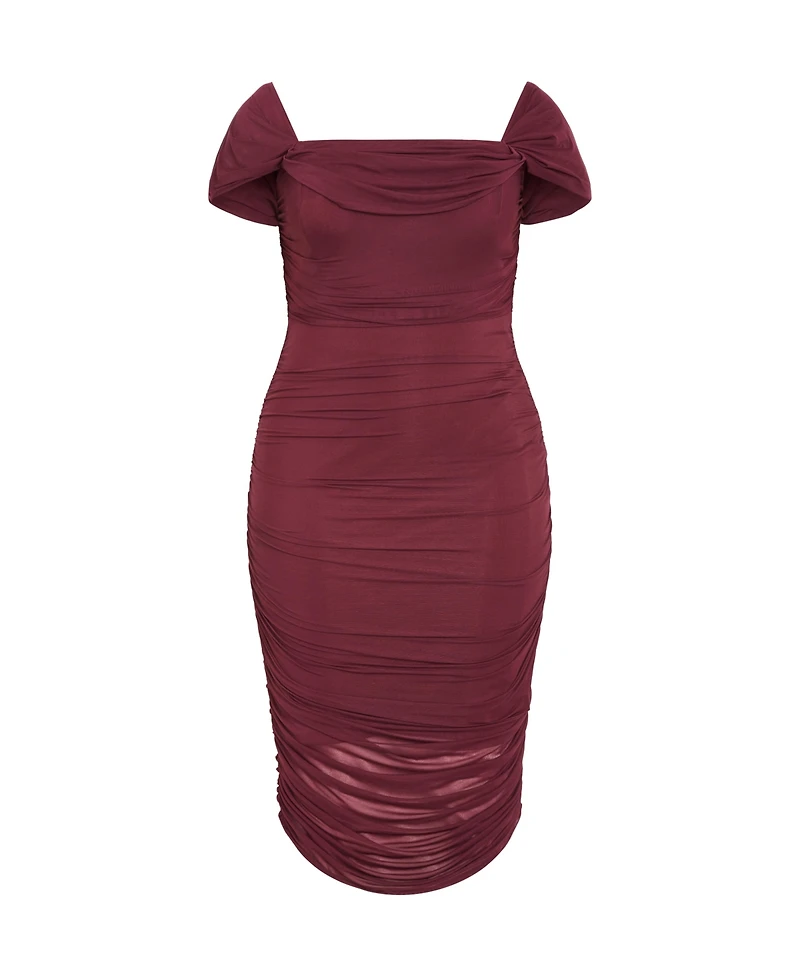 City Chic Plus Jazmin Ruched Dress