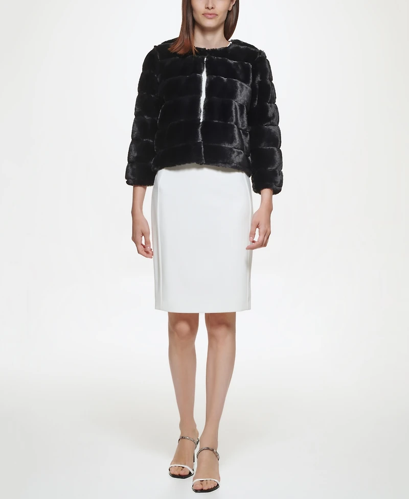 Calvin Klein Women's Textured Long Sleeve Cardigan Sweater