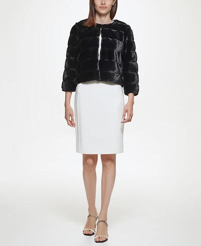 Calvin Klein Women's Textured Long Sleeve Cardigan Sweater