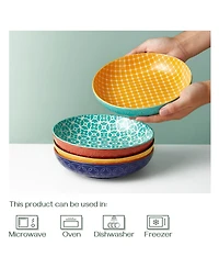 Ventray 8.5" Ceramic Serving Dinner Plates, Porcelain Colorful Dishes for Thanksgiving & Christmas, Set of 6