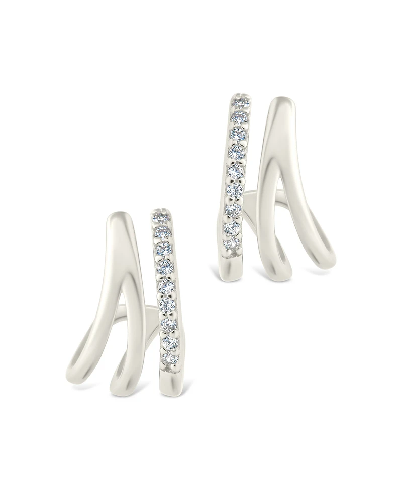 Sterling Forever Sterling Silver Harlowe Claw Studs