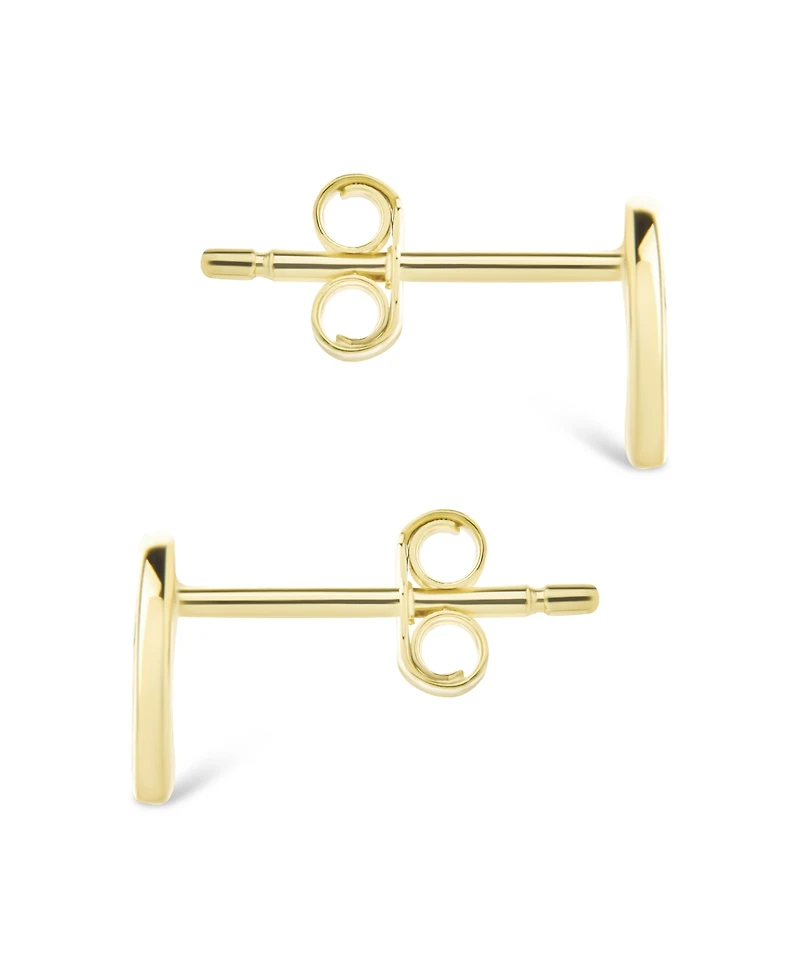 Sterling Forever Silver Peace Sign Studs