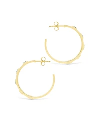 Sterling Forever Silver Asher Flat Polished Hoops