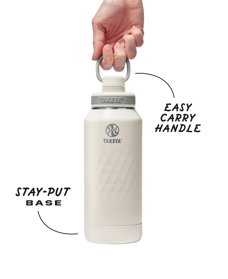 Takeya Sport 32 oz. Triple-Insulated Water Bottle with Spout Lid