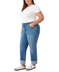 Seven7 Plus Vintage Straight Cuffed Jeans