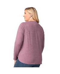 Free Country Women's Plus Cloud Knit All Day Crew Neck Top