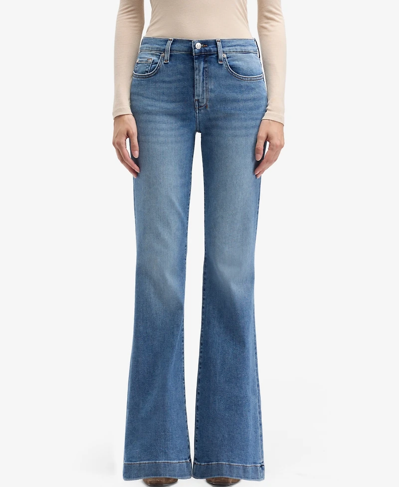 7 For All Mankind Women's Mid Rise Dojo Tailorless Jeans