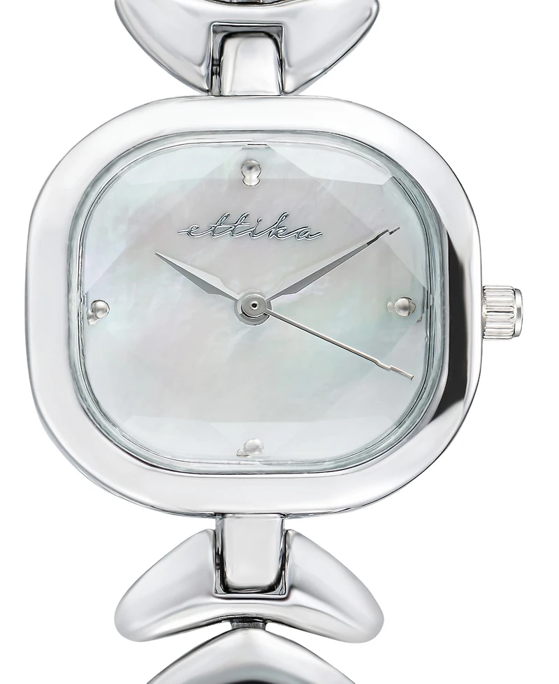 Ettika Metal Moderna Silver Plated Bracelet Watch, 80mm