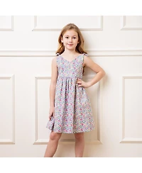 Hope & Henry Toddler Girls Sleeveless Bow Shoulder Swing Dress