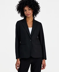 Anne Klein Single-Button Notched-Lapel Blazer