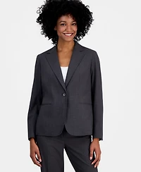 Anne Klein Single-Button Notched-Lapel Blazer