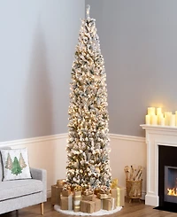 National Tree Company First Traditions Acacia Flocked Tree 9 ft