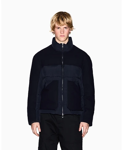 A|X Armani Exchange Men's Quilted Color Block Puffer Coat