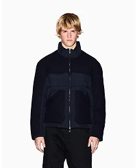 A|X Armani Exchange Men's Quilted Color Block Puffer Coat