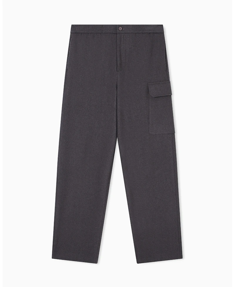A|X Armani Exchange Men's Cozy Lab Wool Cargo Pants