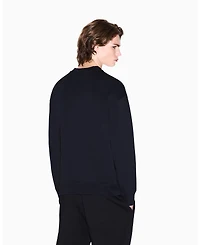 A|X Armani Exchange Men's Tonal Grid Box Crewneck Hoodie