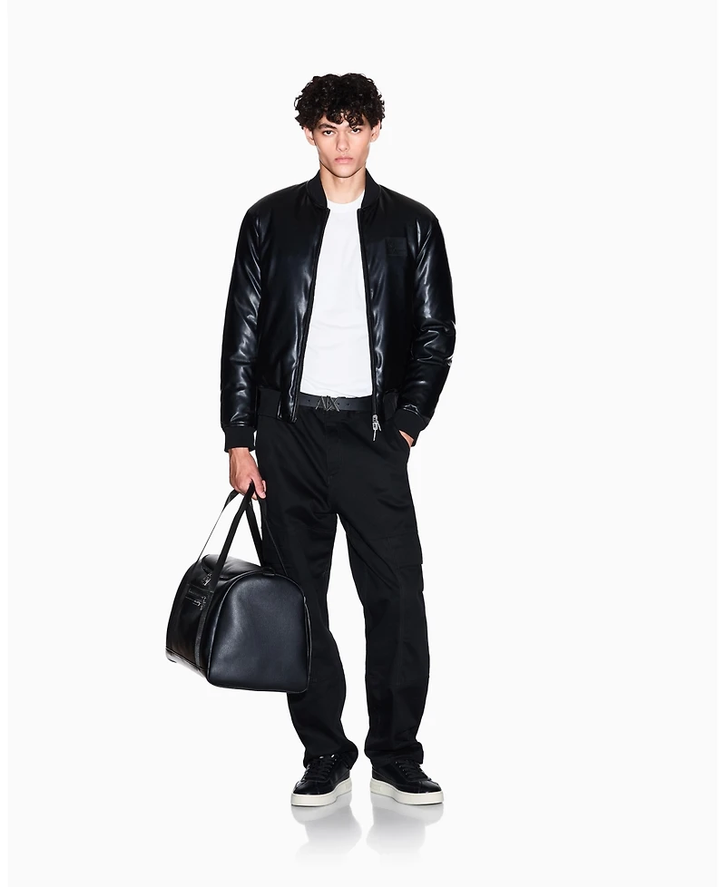 A|X Armani Exchange Men's Grid Box Top Chest T-Shirt