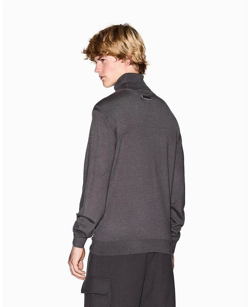 A|X Armani Exchange Men's Cozy Lab Wool Turtleneck Sweater